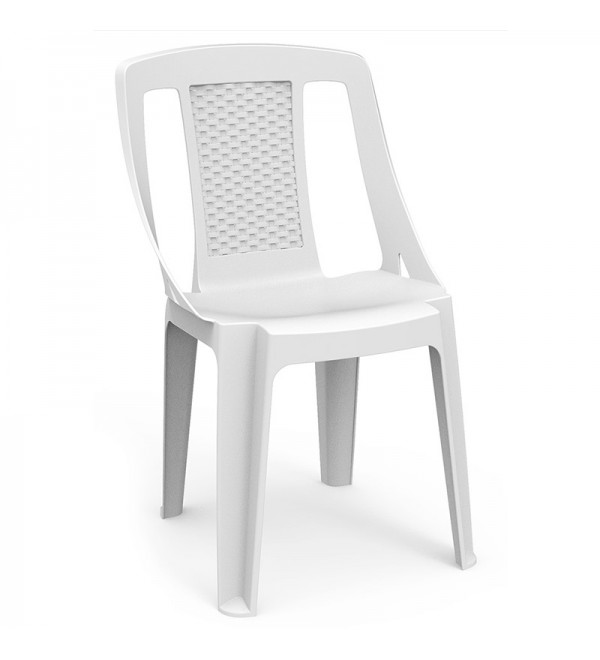 Καρέκλα Procida από πολυπροπυλένιο σε χρώμα λευκό 46x53x86εκ.