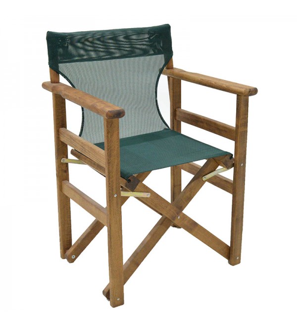 Καρέκλα-πολυθρόνα σκηνοθέτη Retto pakoworld μασίφ ξύλο οξιάς καρυδί-πανί κυπαρισσί